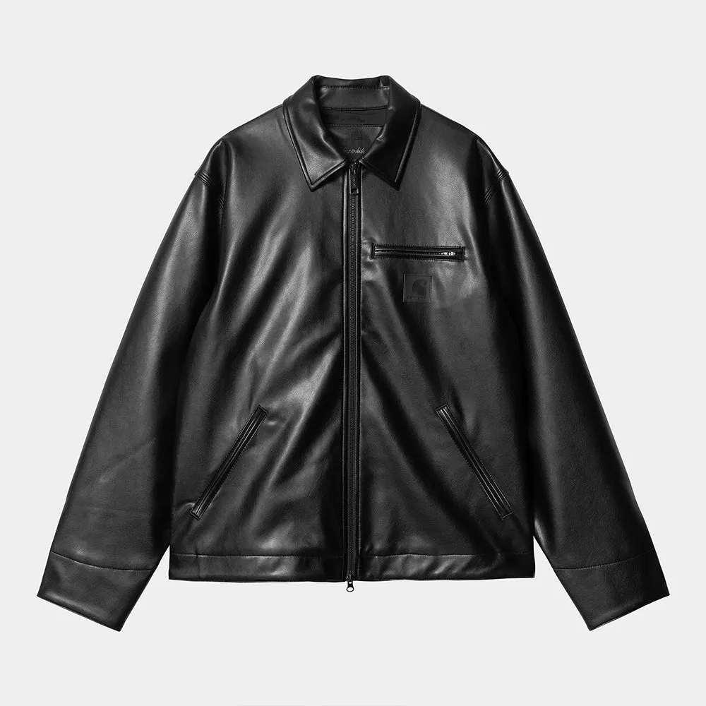 Carhartt WIP Detroit Jacke: Black (Kunstleder)