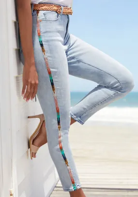 LASCANA High-waist-Jeans in light blue washed